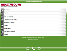 Tablet Screenshot of healthsouthmiddletown.com